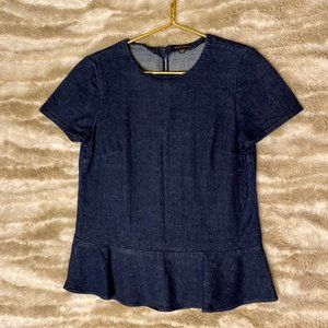 Banana Republic Denim Peplum Top